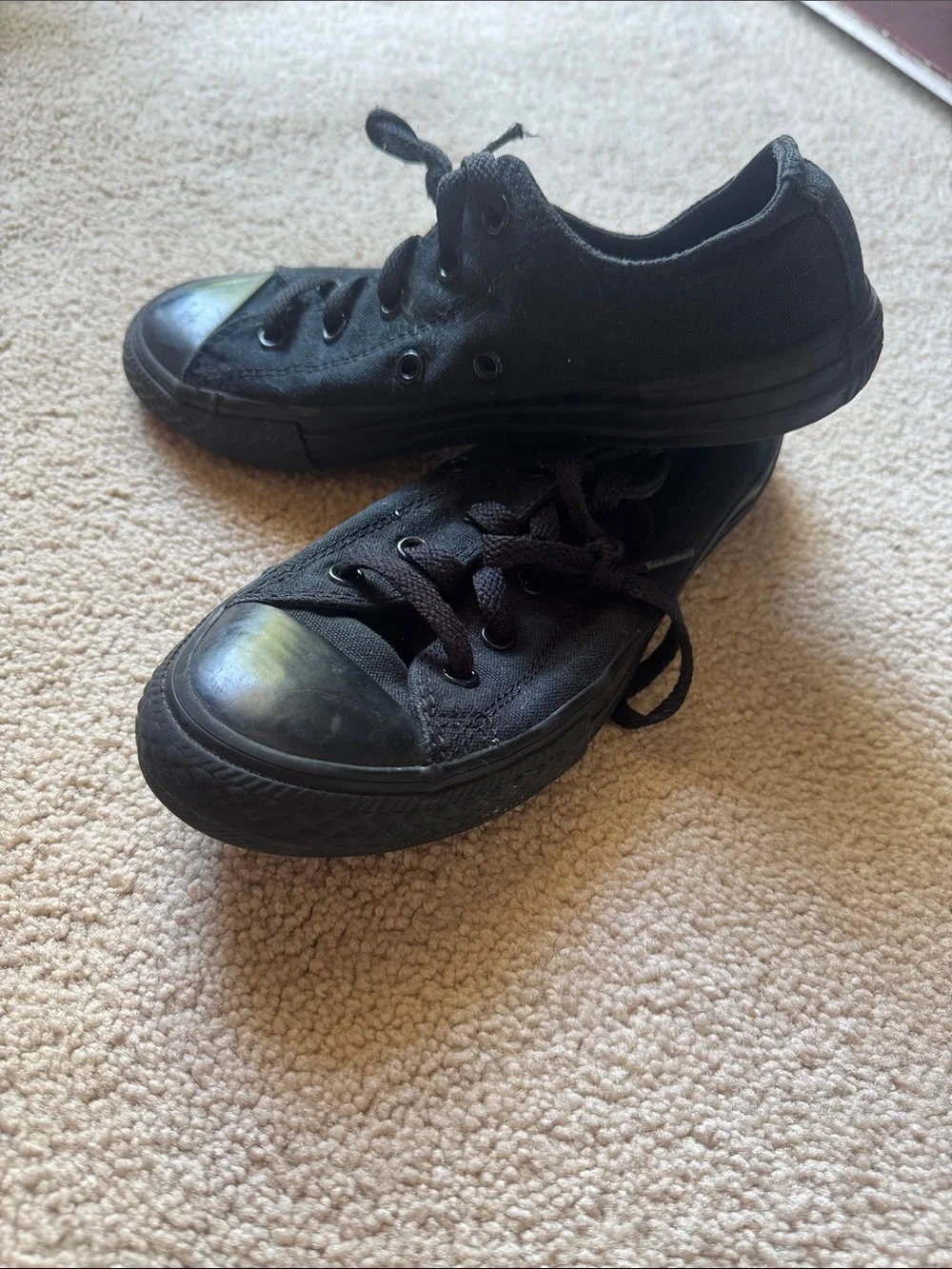Converse Chuck Taylor All Star Low Top Black Monochrome Youth Size 3